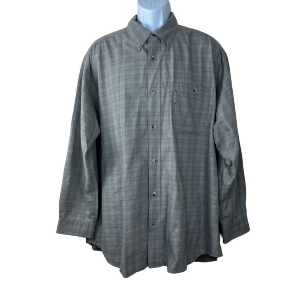 columbia Men's Casual Shirt Gray Button Down Long Sleeve Size 2X